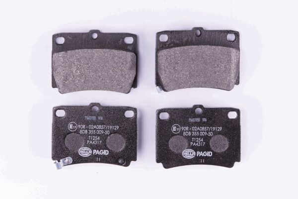 Bremsbelagsatz, Scheibenbremse Hinterachse Hella 8DB 355 009-501 Bremsbelagsatz, Scheibenbremse Hinterachse Hella 8DB 355 009-501 von Hella