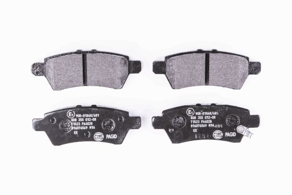 Bremsbelagsatz, Scheibenbremse Hinterachse Hella 8DB 355 012-081 Bremsbelagsatz, Scheibenbremse Hinterachse Hella 8DB 355 012-081 von Hella