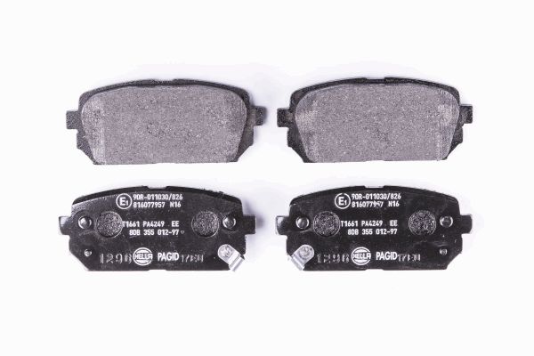 Bremsbelagsatz, Scheibenbremse Hinterachse Hella 8DB 355 012-971 von Hella
