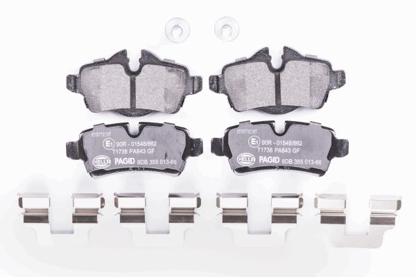 Bremsbelagsatz, Scheibenbremse Hinterachse Hella 8DB 355 013-661 Bremsbelagsatz, Scheibenbremse Hinterachse Hella 8DB 355 013-661 von Hella