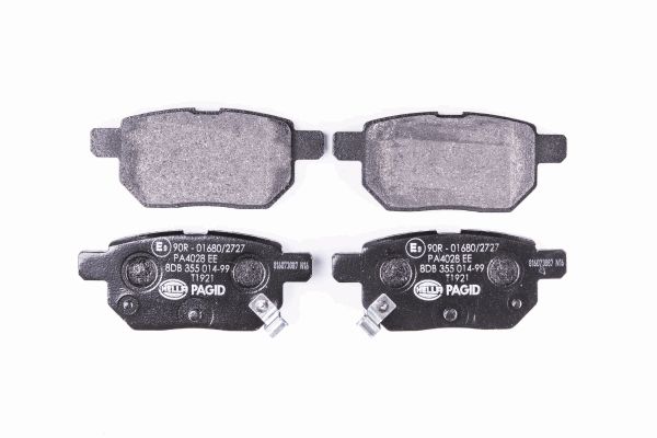 Bremsbelagsatz, Scheibenbremse Hinterachse Hella 8DB 355 014-991 Bremsbelagsatz, Scheibenbremse Hinterachse Hella 8DB 355 014-991 von Hella