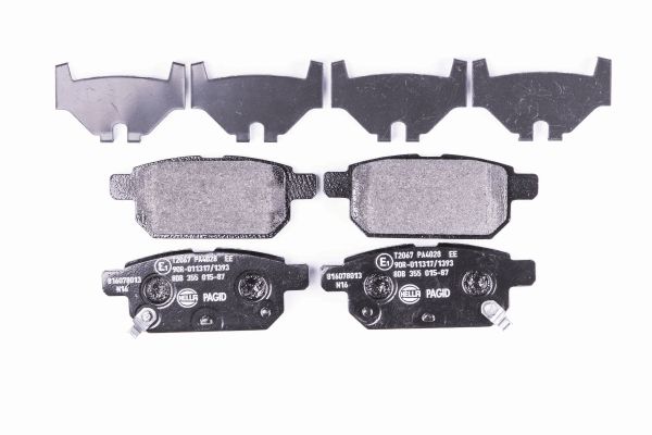 Bremsbelagsatz, Scheibenbremse Hinterachse Hella 8DB 355 015-871 Bremsbelagsatz, Scheibenbremse Hinterachse Hella 8DB 355 015-871 von Hella
