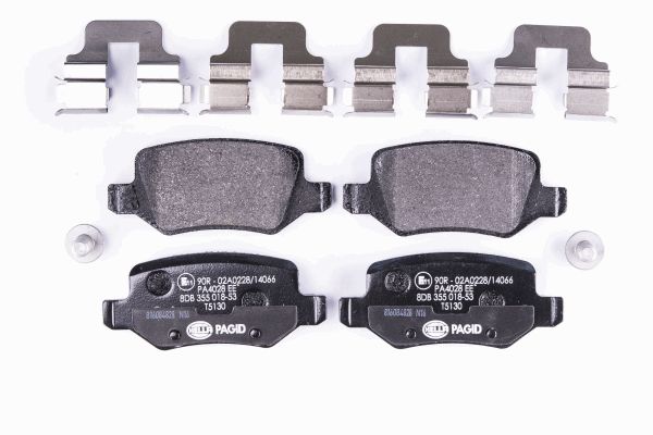 Bremsbelagsatz, Scheibenbremse Hinterachse Hella 8DB 355 018-531 Bremsbelagsatz, Scheibenbremse Hinterachse Hella 8DB 355 018-531 von Hella