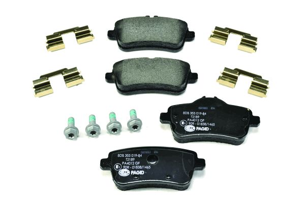 Bremsbelagsatz, Scheibenbremse Hinterachse Hella 8DB 355 019-841 Bremsbelagsatz, Scheibenbremse Hinterachse Hella 8DB 355 019-841 von Hella