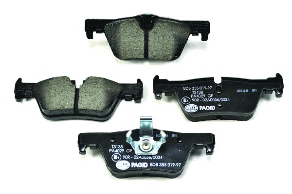Bremsbelagsatz, Scheibenbremse Hinterachse Hella 8DB 355 019-971 Bremsbelagsatz, Scheibenbremse Hinterachse Hella 8DB 355 019-971 von Hella