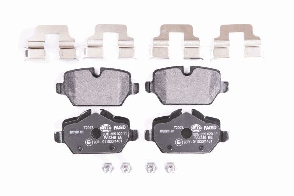 Bremsbelagsatz, Scheibenbremse Hinterachse Hella 8DB 355 020-111 Bremsbelagsatz, Scheibenbremse Hinterachse Hella 8DB 355 020-111 von Hella