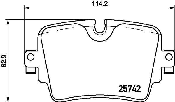 Bremsbelagsatz, Scheibenbremse Hinterachse Hella 8DB 355 021-391 Bremsbelagsatz, Scheibenbremse Hinterachse Hella 8DB 355 021-391 von Hella