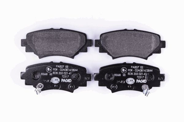 Bremsbelagsatz, Scheibenbremse Hinterachse Hella 8DB 355 021-411 Bremsbelagsatz, Scheibenbremse Hinterachse Hella 8DB 355 021-411 von Hella