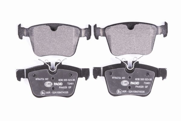 Bremsbelagsatz, Scheibenbremse Hinterachse Hella 8DB 355 023-361 Bremsbelagsatz, Scheibenbremse Hinterachse Hella 8DB 355 023-361 von Hella