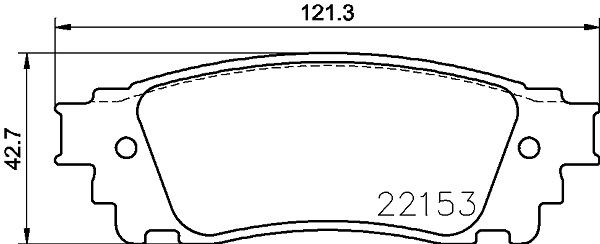 Bremsbelagsatz, Scheibenbremse Hinterachse Hella 8DB 355 024-631 von Hella