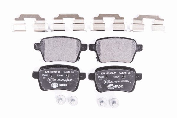 Bremsbelagsatz, Scheibenbremse Hinterachse Hella 8DB 355 024-651 von Hella
