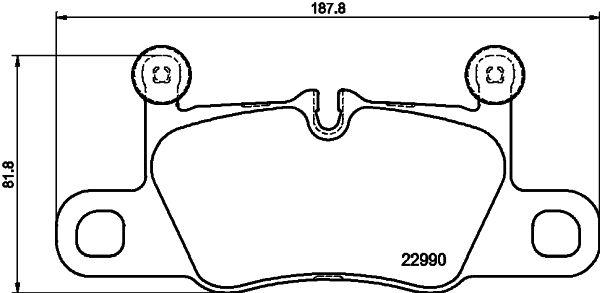 Bremsbelagsatz, Scheibenbremse Hinterachse Hella 8DB 355 039-821 Bremsbelagsatz, Scheibenbremse Hinterachse Hella 8DB 355 039-821 von Hella