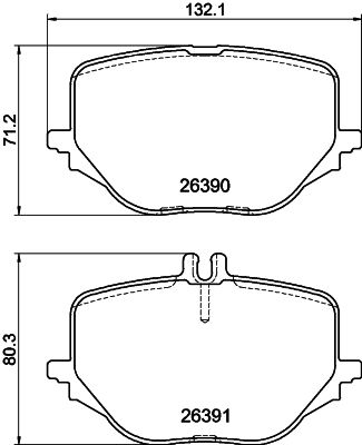 Bremsbelagsatz, Scheibenbremse Hinterachse Hella 8DB 355 041-121 Bremsbelagsatz, Scheibenbremse Hinterachse Hella 8DB 355 041-121 von Hella