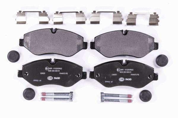 Bremsbelagsatz, Scheibenbremse Vorderachse Hella 8DB 355 005-511 von Hella