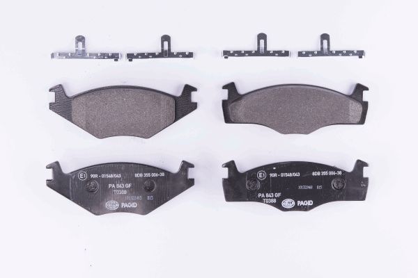 Bremsbelagsatz, Scheibenbremse Vorderachse Hella 8DB 355 006-381 von Hella