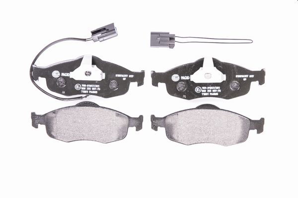 Bremsbelagsatz, Scheibenbremse Vorderachse Hella 8DB 355 007-751 von Hella