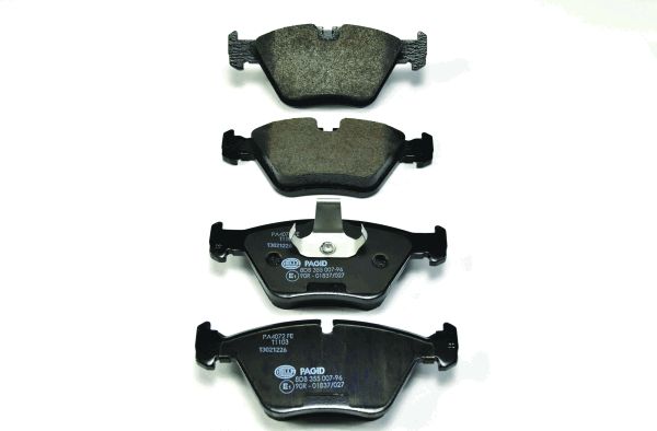 Bremsbelagsatz, Scheibenbremse Vorderachse Hella 8DB 355 007-961 von Hella