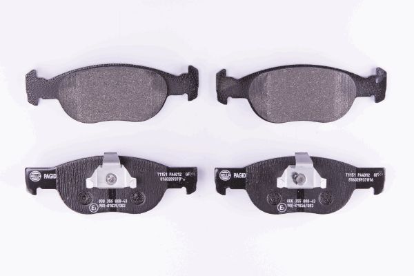 Bremsbelagsatz, Scheibenbremse Vorderachse Hella 8DB 355 008-431 von Hella