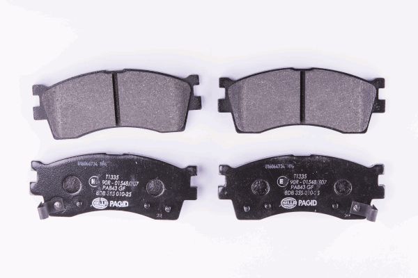 Bremsbelagsatz, Scheibenbremse Vorderachse Hella 8DB 355 010-251 von Hella