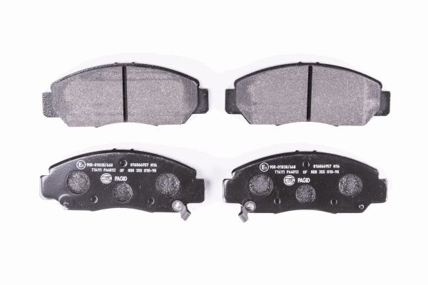Bremsbelagsatz, Scheibenbremse Vorderachse Hella 8DB 355 010-981 von Hella