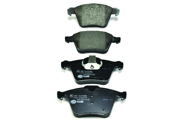Bremsbelagsatz, Scheibenbremse Vorderachse Hella 8DB 355 013-001 von Hella