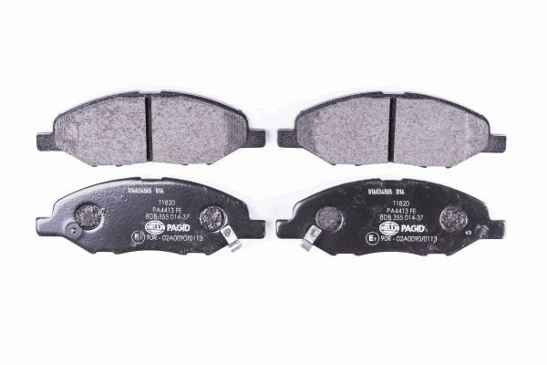 Bremsbelagsatz, Scheibenbremse Vorderachse Hella 8DB 355 014-371 von Hella