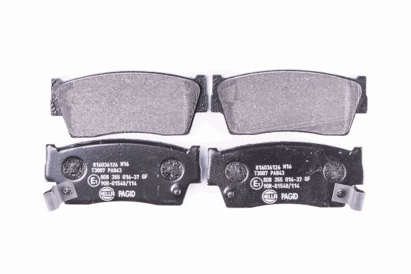 Bremsbelagsatz, Scheibenbremse Vorderachse Hella 8DB 355 016-371 von Hella