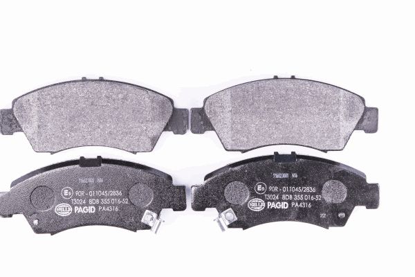Bremsbelagsatz, Scheibenbremse Vorderachse Hella 8DB 355 016-521 Bremsbelagsatz, Scheibenbremse Vorderachse Hella 8DB 355 016-521 von Hella