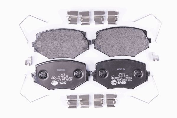 Bremsbelagsatz, Scheibenbremse Vorderachse Hella 8DB 355 016-861 von Hella