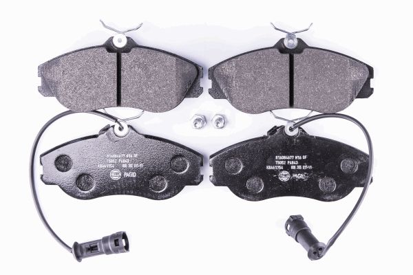 Bremsbelagsatz, Scheibenbremse Vorderachse Hella 8DB 355 017-911 von Hella