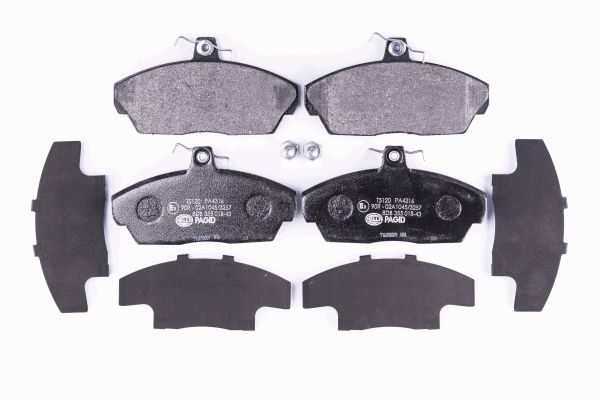 Bremsbelagsatz, Scheibenbremse Vorderachse Hella 8DB 355 018-431 von Hella
