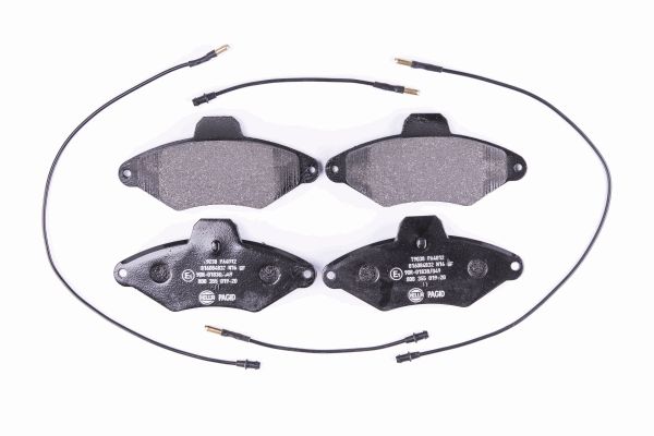 Bremsbelagsatz, Scheibenbremse Vorderachse Hella 8DB 355 019-201 von Hella