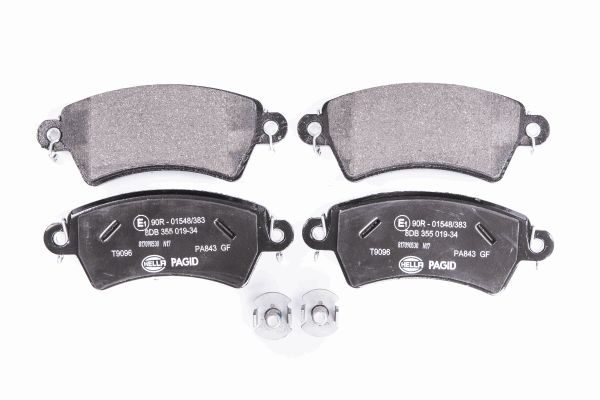 Bremsbelagsatz, Scheibenbremse Vorderachse Hella 8DB 355 019-341 von Hella