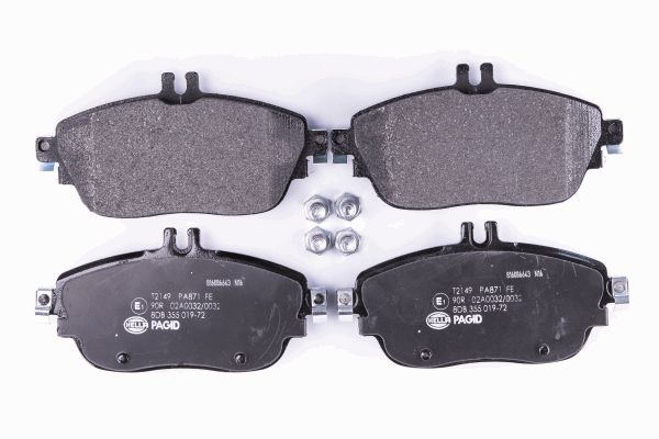 Bremsbelagsatz, Scheibenbremse Vorderachse Hella 8DB 355 019-721 Bremsbelagsatz, Scheibenbremse Vorderachse Hella 8DB 355 019-721 von Hella