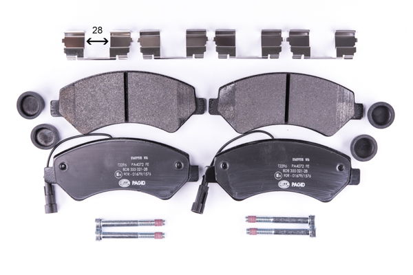 Bremsbelagsatz, Scheibenbremse Vorderachse Hella 8DB 355 021-281 von Hella