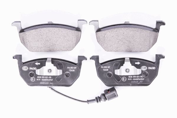 Bremsbelagsatz, Scheibenbremse Vorderachse Hella 8DB 355 021-951 von Hella