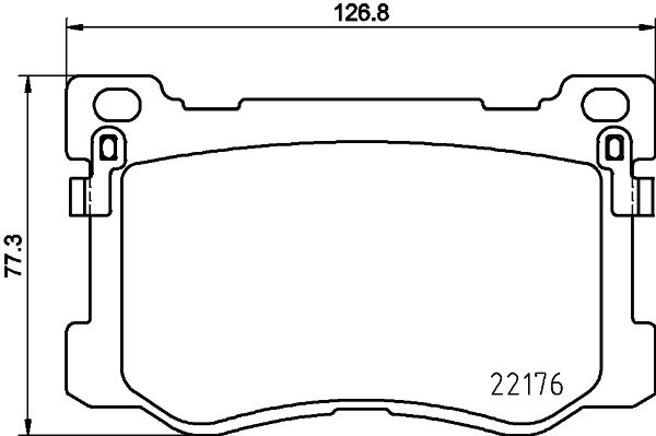 Bremsbelagsatz, Scheibenbremse Vorderachse Hella 8DB 355 025-271 von Hella