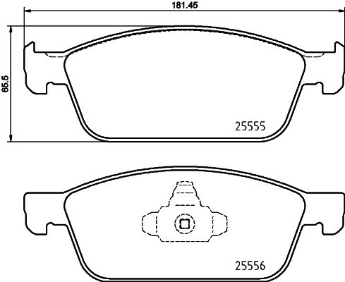 Bremsbelagsatz, Scheibenbremse Vorderachse Hella 8DB 355 025-511 Bremsbelagsatz, Scheibenbremse Vorderachse Hella 8DB 355 025-511 von Hella