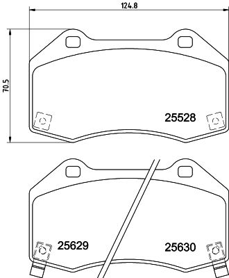 Bremsbelagsatz, Scheibenbremse Vorderachse Hella 8DB 355 025-871 von Hella