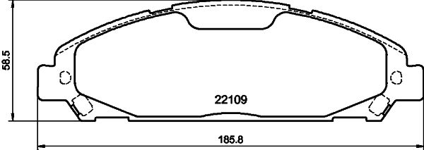 Bremsbelagsatz, Scheibenbremse Vorderachse Hella 8DB 355 032-991 Bremsbelagsatz, Scheibenbremse Vorderachse Hella 8DB 355 032-991 von Hella