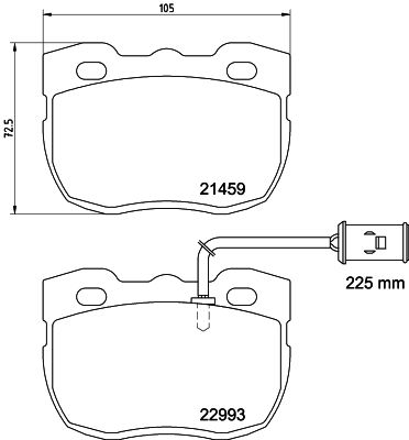 Bremsbelagsatz, Scheibenbremse Vorderachse Hella 8DB 355 037-941 von Hella