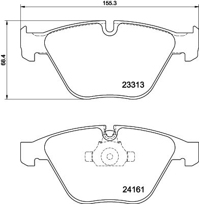 Bremsbelagsatz, Scheibenbremse Vorderachse Hella 8DB 355 039-241 von Hella