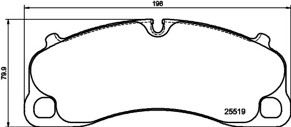 Bremsbelagsatz, Scheibenbremse Vorderachse Hella 8DB 355 039-991 Bremsbelagsatz, Scheibenbremse Vorderachse Hella 8DB 355 039-991 von Hella