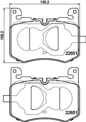 Bremsbelagsatz, Scheibenbremse Vorderachse Hella 8DB 355 040-641 Bremsbelagsatz, Scheibenbremse Vorderachse Hella 8DB 355 040-641 von Hella