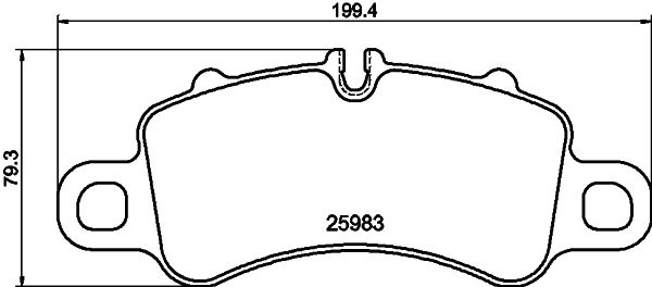 Bremsbelagsatz, Scheibenbremse Vorderachse Hella 8DB 355 040-771 Bremsbelagsatz, Scheibenbremse Vorderachse Hella 8DB 355 040-771 von Hella