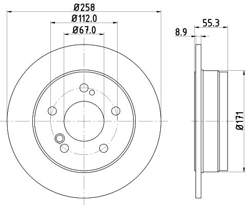Bremsscheibe Hinterachse Hella 8DD 355 100-961 Bremsscheibe Hinterachse Hella 8DD 355 100-961 von Hella
