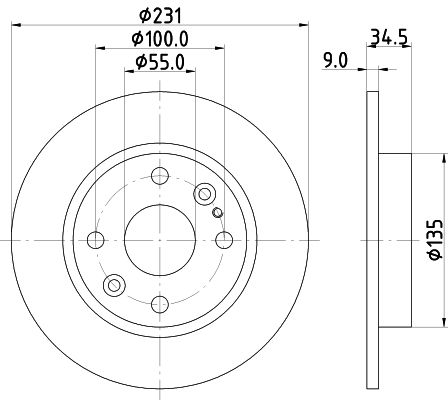 Bremsscheibe Hinterachse Hella 8DD 355 106-471 Bremsscheibe Hinterachse Hella 8DD 355 106-471 von Hella