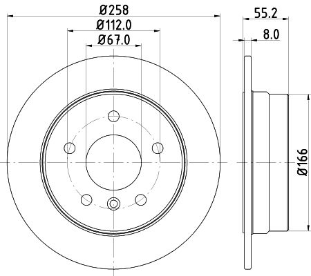 Bremsscheibe Hinterachse Hella 8DD 355 106-951 Bremsscheibe Hinterachse Hella 8DD 355 106-951 von Hella