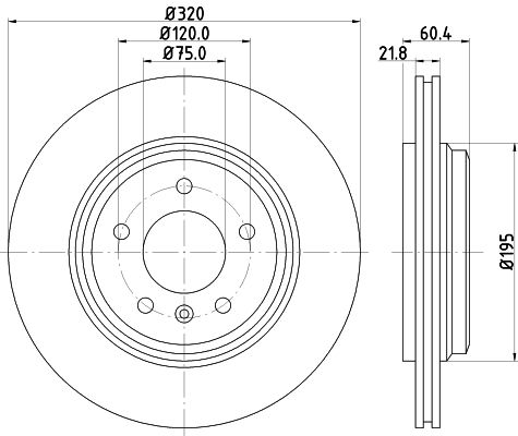 Bremsscheibe Hinterachse Hella 8DD 355 107-691 Bremsscheibe Hinterachse Hella 8DD 355 107-691 von Hella