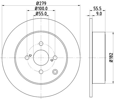 Bremsscheibe Hinterachse Hella 8DD 355 110-511 von Hella